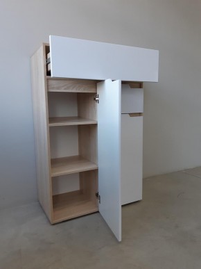 ТРИО Спальный гарнитур (модульный) сонома/белый в Глазове - glazov.mebel24.online | фото 10