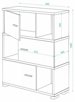 Тумба комбинированная Домино нельсон СБ-30/3 в Глазове - glazov.mebel24.online | фото 2