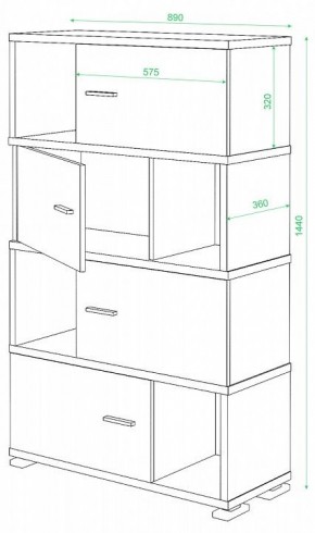 Тумба комбинированная Домино нельсон СБ-30/4 в Глазове - glazov.mebel24.online | фото 2