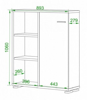 Тумба комбинированная Домино ПУ-50-2 в Глазове - glazov.mebel24.online | фото 2