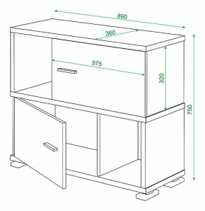 Тумба комбинированная Домино СБ-30/2 в Глазове - glazov.mebel24.online | фото 2