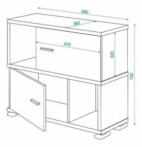 Тумба комбинированная Домино СБ-30/2 в Глазове - glazov.mebel24.online | фото 3