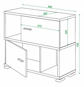 Тумба комбинированная Домино СБ-30/2 в Глазове - glazov.mebel24.online | фото 3