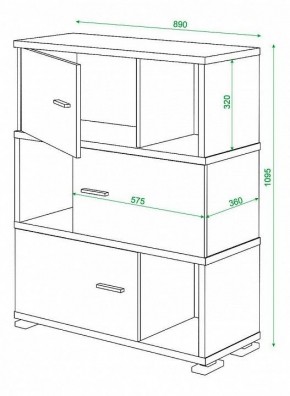 Тумба комбинированная Домино СБ-30/3 в Глазове - glazov.mebel24.online | фото 3