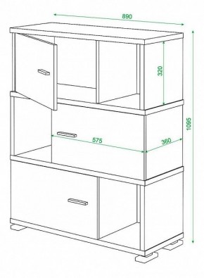 Тумба комбинированная Домино СБ-30/3 в Глазове - glazov.mebel24.online | фото 2