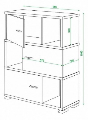 Тумба комбинированная Домино СБ-30/3 в Глазове - glazov.mebel24.online | фото 3