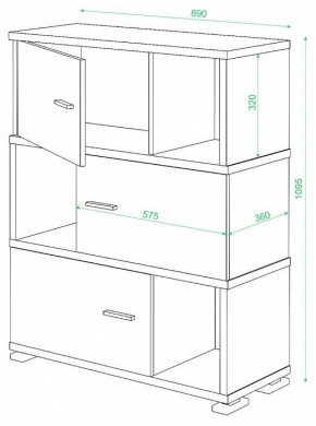 Тумба комбинированная Домино СБ-30/3 в Глазове - glazov.mebel24.online | фото 3