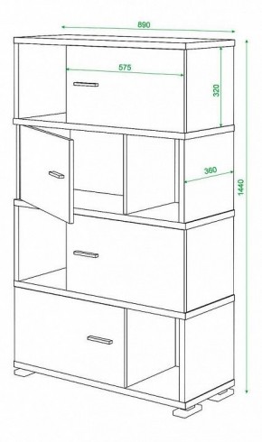 Тумба комбинированная Домино СБ-30/4 в Глазове - glazov.mebel24.online | фото 3