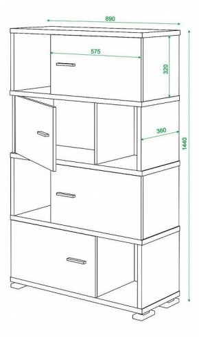 Тумба комбинированная Домино СБ-30/4 в Глазове - glazov.mebel24.online | фото 3