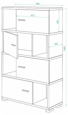 Тумба комбинированная Домино СБ-30/4 в Глазове - glazov.mebel24.online | фото 2