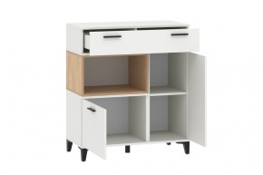 Тумба НМ 013.80 "Bergen" (Белый/Дуб бунратти) в Глазове - glazov.mebel24.online | фото 2