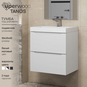 Тумба под раковину Uperwood Tanos 50 см, подвесная, белая матовая в Глазове - glazov.mebel24.online | фото 6