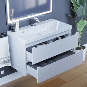Тумба под раковину Uperwood Tanos 90 см, подвесная, белая матовая в Глазове - glazov.mebel24.online | фото 4