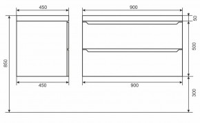 Тумба под раковину Uperwood Tanos 90 см, подвесная, черная матовая в Глазове - glazov.mebel24.online | фото 6