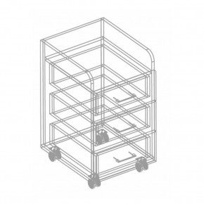 Тумба выкатная с 3 ящиками (Пикар) в Глазове - glazov.mebel24.online | фото 2