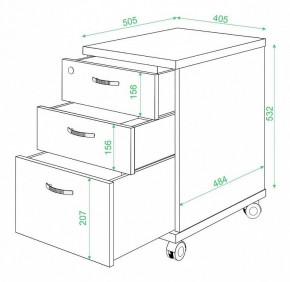 Тумбочка Домино ТС-2 в Глазове - glazov.mebel24.online | фото 3