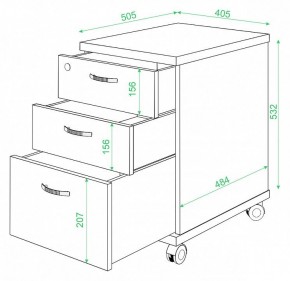 Тумбочка Домино ТС-2 в Глазове - glazov.mebel24.online | фото 2