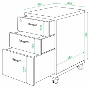 Тумбочка Домино ТС-2 в Глазове - glazov.mebel24.online | фото 2