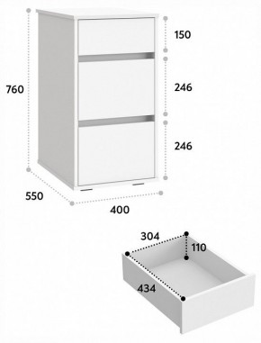 Тумбочка Оскар ОС-10 в Глазове - glazov.mebel24.online | фото 5