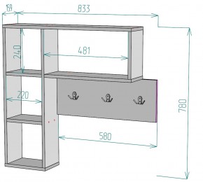 Вешалка настенная для одежды V28 в Глазове - glazov.mebel24.online | фото 2