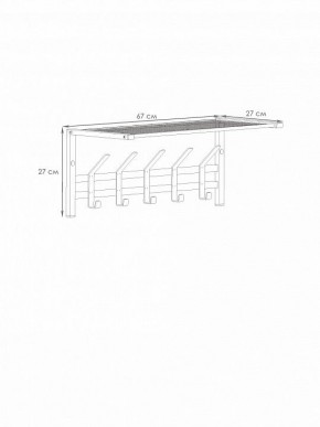 Вешалка-полка Торонто 21 в Глазове - glazov.mebel24.online | фото 3