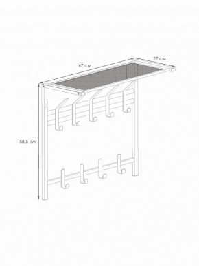 Вешалка-полка Торонто 22 в Глазове - glazov.mebel24.online | фото 2