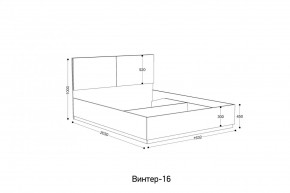 ВИНТЕР - 16 ПМ Кровать 1600 с ортопедом с ПМ НК в Глазове - glazov.mebel24.online | фото 2