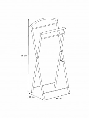 ВНП 367 Ч Вешалка костюмная "Контур" Черный в Глазове - glazov.mebel24.online | фото